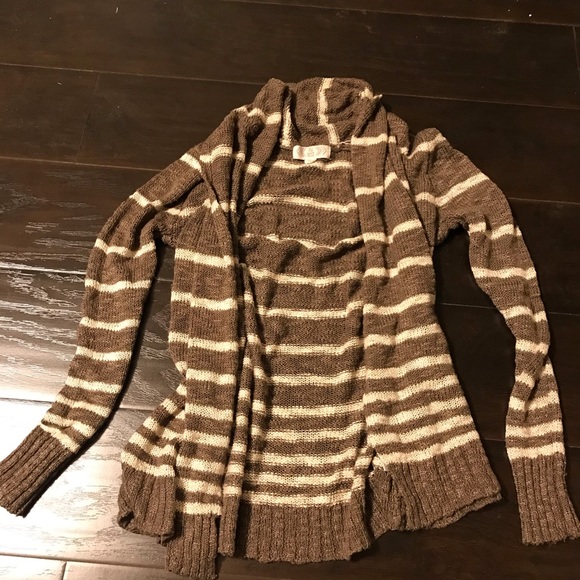 Tan and cream sweater cardigan - Picture 1 of 3